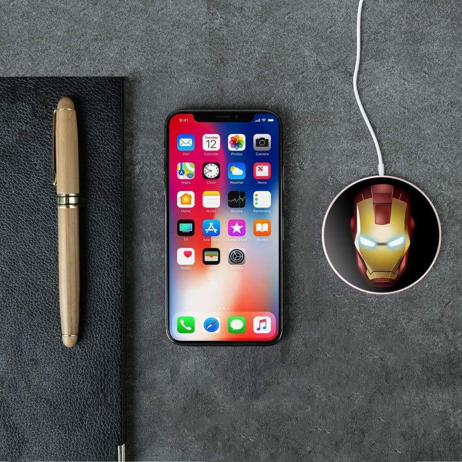 Spider Man Iron Man Qi Wireless Charger