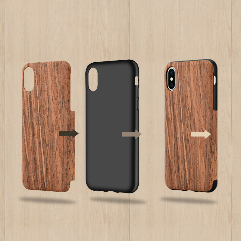 Wood-Grain mobile phone case for iphone X