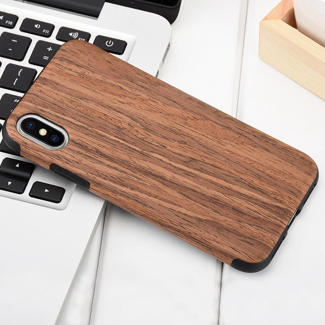 Wood-Grain mobile phone case for iphone X