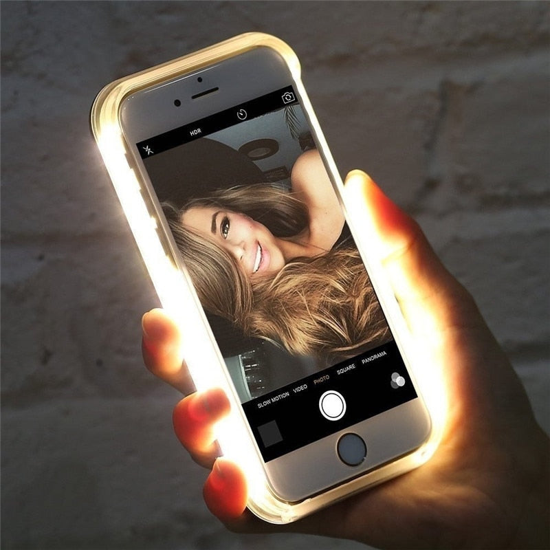 Luminous selfie Dimming lamp phone case