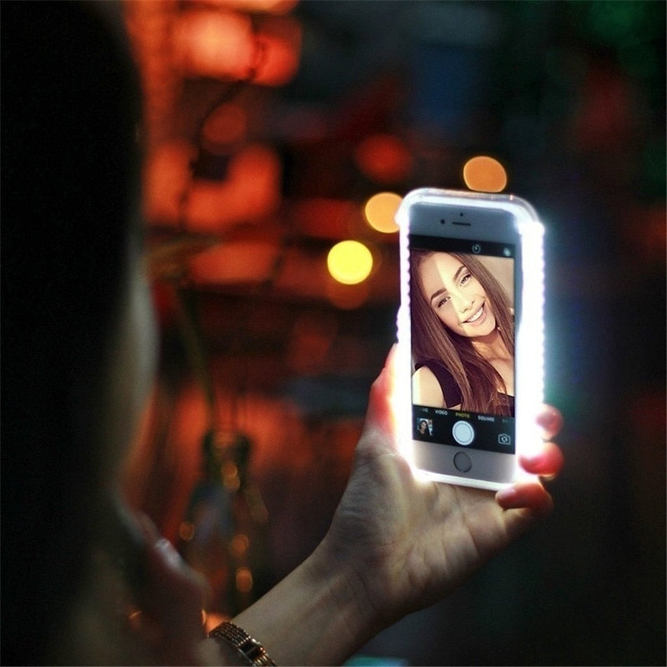 Luminous selfie Dimming lamp phone case